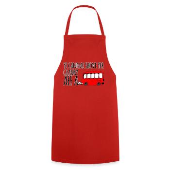 Ye Cannae Schub Deine Oma An Bus - Kochschürze - Rot - Vorne - AI Model Male 185 dark (185cm)