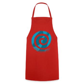 Spirale - Kochschürze - Rot - Vorne - AI Model Male 185 dark (185cm)