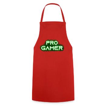 Pro Gamer Design für Esport Skill Wettbewerb - Kochschürze - Rot - Vorne - AI Model Male 185 dark (185cm)