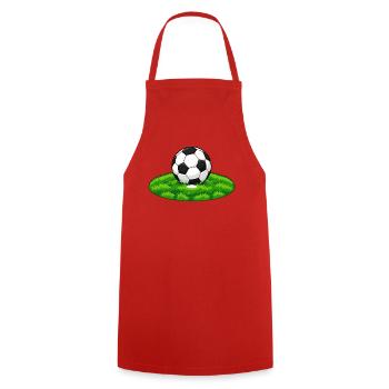 Fußball-Strafpunkt - Kochschürze - Rot - Vorne - AI Model Male 185 dark (185cm)