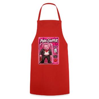 Pork Chopper Punk Pig - Kochschürze - Rot - Vorne - AI Model Male 185 dark (185cm)