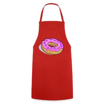 Pink Glasierter Donut PopArt - Kochschürze - Rot - Vorne - AI Model Male 185 dark (185cm)