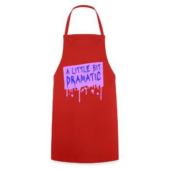 A Little Bit Dramatic Drama Queen Spruch Logo Text - Kochschürze - Rot - Vorne - AI Model Male 185 dark (185cm)