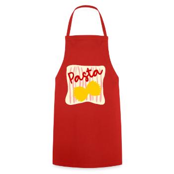 Farfalle Pasta Küche - Kochschürze - Rot - Vorne - AI Model Male 185 dark (185cm)