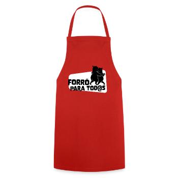 Forro para Todos – Tanzende Capybaras - Kochschürze - Rot - Vorne - AI Model Male 185 dark (185cm)