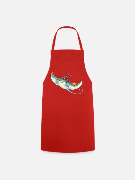 Mantarochen mit Muschelhexenhut - Kochschürze - Rot