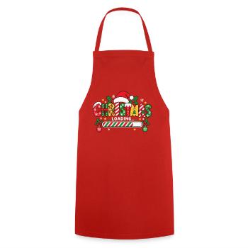 Weihnachtsladen - Kochschürze - Rot - Vorne - AI Model Male 185 dark (185cm)