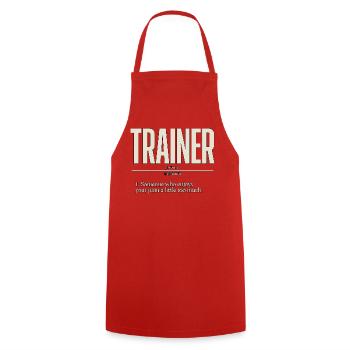 Personal Trainer Someone Who Fitness Enthusiast - Kochschürze - Rot - Vorne - AI Model Male 185 dark (185cm)