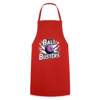 Ball Busters Bowling Kugel Pins Und Kegelsport - Kochschürze - Rot - Vorne - AI Model Male 185 dark (185cm)
