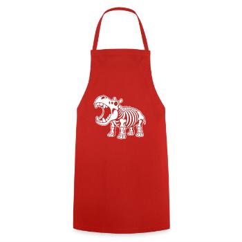Süßes Skelett Nilpferd Flusspferd Cartoon Shirt - Kochschürze - Rot - Vorne - AI Model Male 185 dark (185cm)