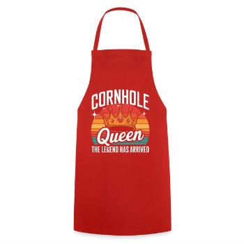  Cornhole Queen The Legend Has Arrived Königin Des - Kochschürze - Rot - Vorne - AI Model Male 185 dark (185cm)
