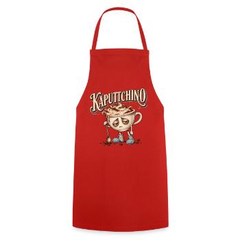 Kaputtchino - Kochschürze - Rot - Vorne - AI Model Male 185 dark (185cm)