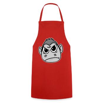 Gorilla Tier Affe Wütend - Kochschürze - Rot - Vorne - AI Model Male 185 dark (185cm)