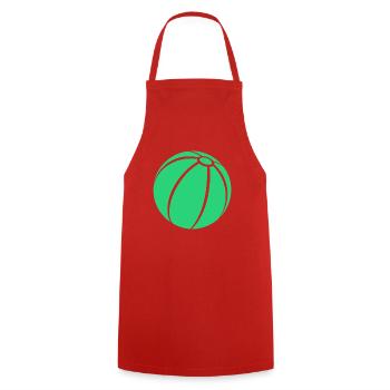 Beachball - Kochschürze - Rot - Vorne - AI Model Male 185 dark (185cm)