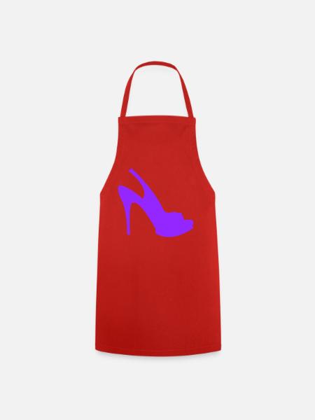 Violette Stiletto Silhouette - Kochschürze - Rot