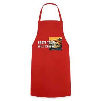 Erste Wohnmobilreise Geschenk für Anfänger - Kochschürze - Rot - Vorne - AI Model Male 185 dark (185cm)