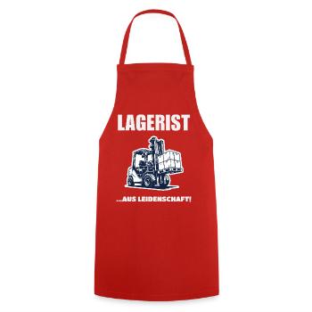 Lagerist Aus Leidenschaft Staplerfahrer Geschenk - Kochschürze - Rot - Vorne - AI Model Male 185 dark (185cm)