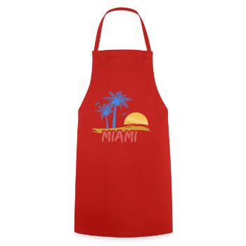 Geschenk für Miami - Kochschürze - Rot - Vorne - AI Model Male 185 dark (185cm)