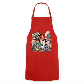 Hero Dishwasher Grüne Handschuhe - Kochschürze - Rot - Vorne - AI Model Male 185 dark (185cm)