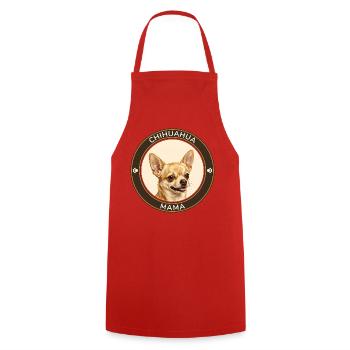 Chihuahua-Mama Porträt - Kochschürze - Rot - Vorne - AI Model Male 185 dark (185cm)