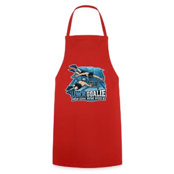 Unterwasser Rugby Goalie - Kochschürze - Rot - Vorne - AI Model Male 185 dark (185cm)
