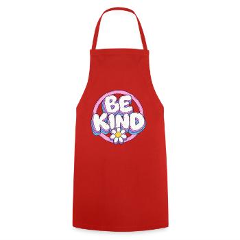Be Kind Retro Blüten Logo - Kochschürze - Rot - Vorne - AI Model Male 185 dark (185cm)