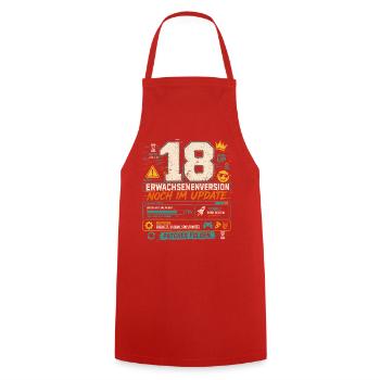 18 Geburtstag Volljährig Gaming Geschenk Humor - Kochschürze - Rot - Vorne - AI Model Male 185 dark (185cm)