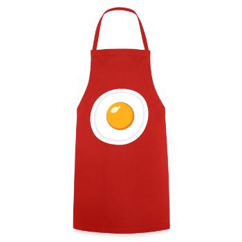 Eikostüm Halloween lustiges Frühstückskostüm - Kochschürze - Rot - Vorne - AI Model Male 185 dark (185cm)