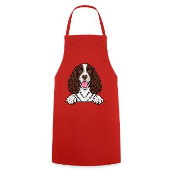 English Springer Spaniel - Kochschürze - Rot - Vorne - AI Model Male 185 dark (185cm)