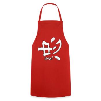 Loyalitätsbürsten-Logo - Kochschürze - Rot - Vorne - AI Model Male 185 dark (185cm)