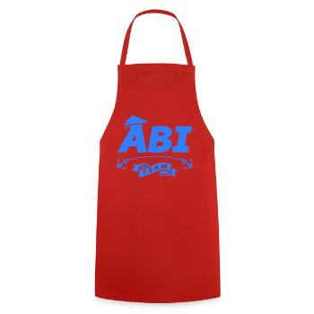 Abi Team Abschlussanker - Kochschürze - Rot - Vorne - AI Model Male 185 dark (185cm)