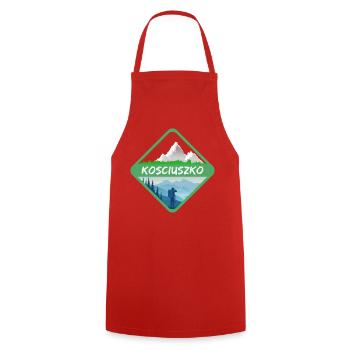 Geschenk für Kosciuszko - Kochschürze - Rot - Vorne - AI Model Male 185 dark (185cm)