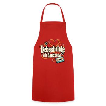 Kassette Mixtape Kassettennostalgie Musikfan - Kochschürze - Rot - Vorne - AI Model Male 185 dark (185cm)