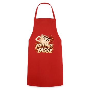 Ich Habe Einen An Der Tasse Kaffee - Kochschürze - Rot - Vorne - AI Model Male 185 dark (185cm)