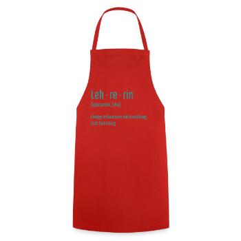Lehrerin Substantiv Influencerin Schule Geschenk - Kochschürze - Rot - Vorne - AI Model Male 185 dark (185cm)