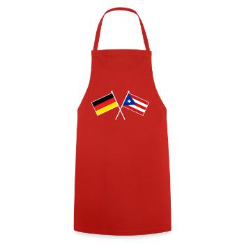 Germany x Puerto Rico Friendship Flags - Kochschürze - Rot - Vorne - AI Model Male 185 dark (185cm)
