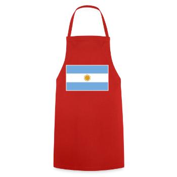 Argentina Flag Classic Frame - Kochschürze - Rot - Vorne - AI Model Male 185 dark (185cm)