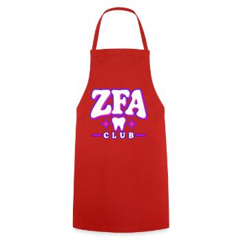 ZFA Club – Zahnmedizin mit Herz und Style - Kochschürze - Rot - Vorne - AI Model Male 185 dark (185cm)
