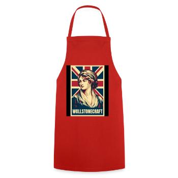 Mary Wollstonecraft UK Pop Art - Kochschürze - Rot - Vorne - AI Model Male 185 dark (185cm)