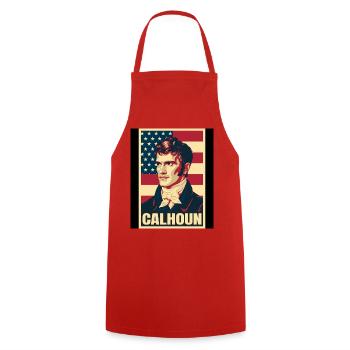 John C. Calhoun USA Pop Art - Kochschürze - Rot - Vorne - AI Model Male 185 dark (185cm)