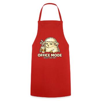 Office Mode Schaf-Edition - Kochschürze - Rot - Vorne - AI Model Male 185 dark (185cm)