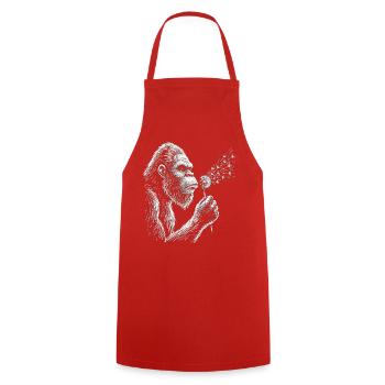 Bigfoot bläst Löwenzahn Vintage - Kochschürze - Rot - Vorne - AI Model Male 185 dark (185cm)