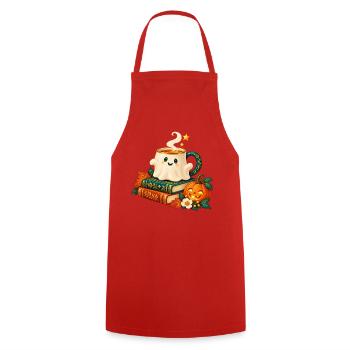 Verzauberte Tasse Herbstbücher - Kochschürze - Rot - Vorne - AI Model Male 185 dark (185cm)