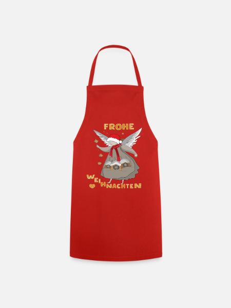 Frohe Weihnachten - Kochschürze - Rot