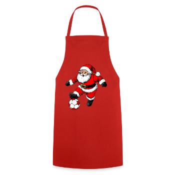 Fussballer Weihnachten - Kochschürze - Rot - Vorne - AI Model Male 185 dark (185cm)