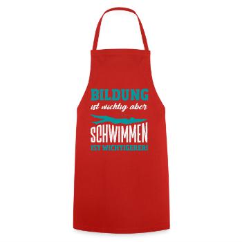 Schwimmsport Schwimmer Spruch Geschenk - Kochschürze - Rot - Vorne - AI Model Male 185 dark (185cm)