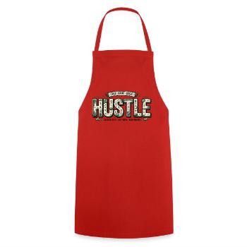 Hustle-Banknoten-Mosaik - Kochschürze - Rot - Vorne - AI Model Male 185 dark (185cm)