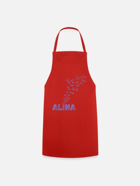 Geschenk für Alina - Kochschürze - Rot