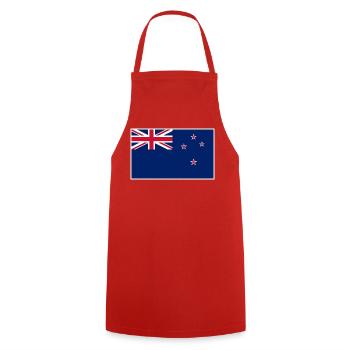 New Zealand Flag - Kochschürze - Rot - Vorne - AI Model Male 185 dark (185cm)