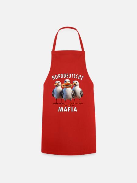 Möven Fischbrötchen Diebe - Kochschürze - Rot